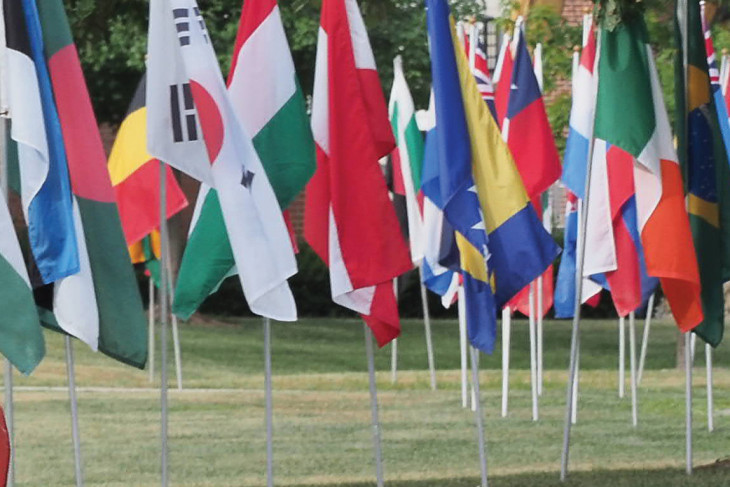 World Flags on East College Lawn